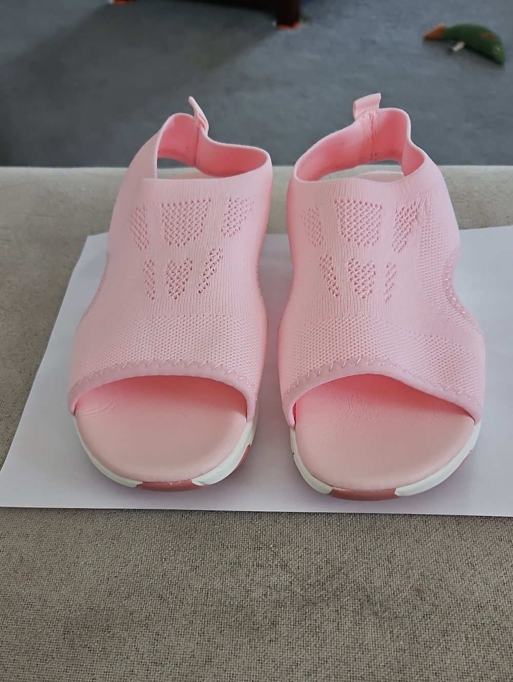 Women’s Pink Knit Slide Sandals